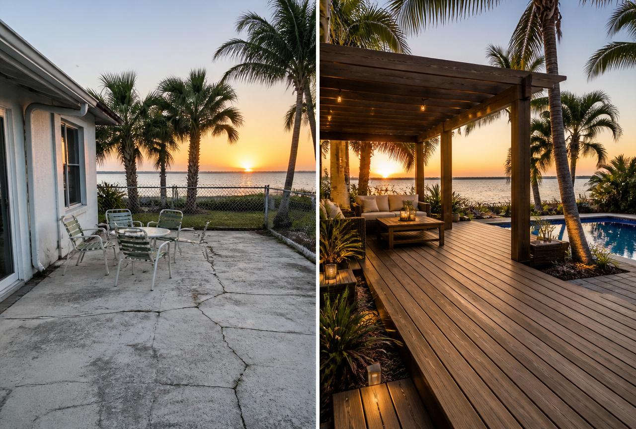 Deck & patio build project in Sarasota, FL