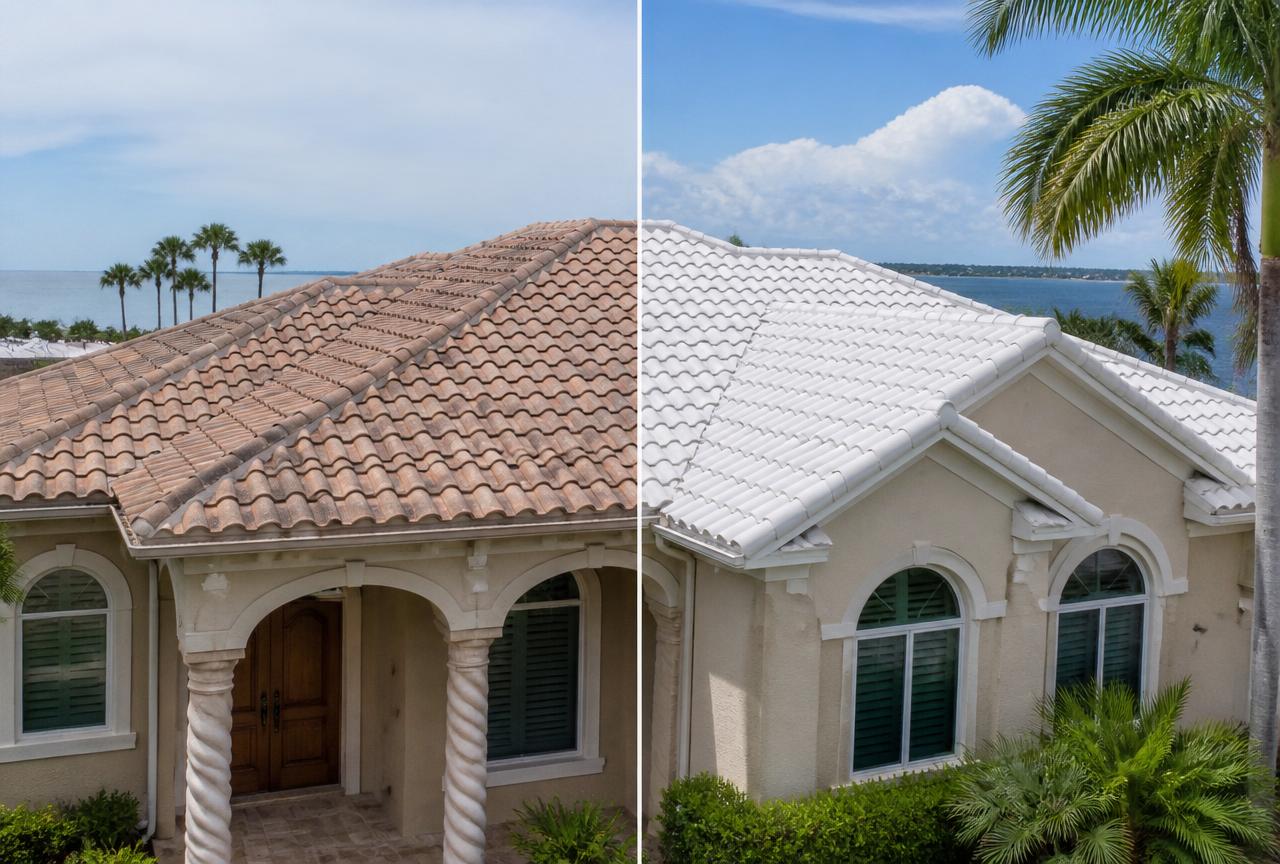 Roof Replacement before and after in Honolulu, Hawaii