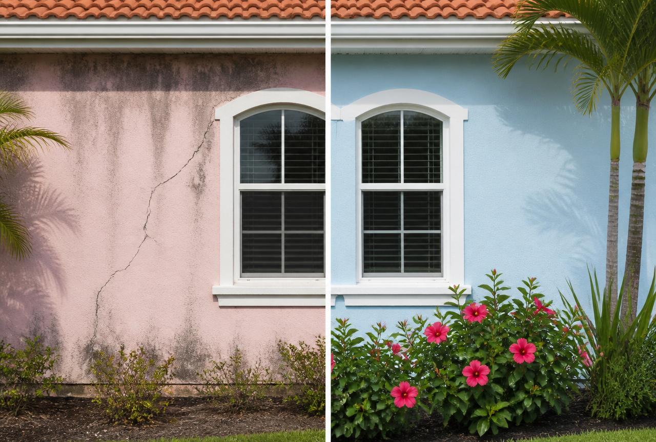 New Siding before and after in Hilo, Hawaii