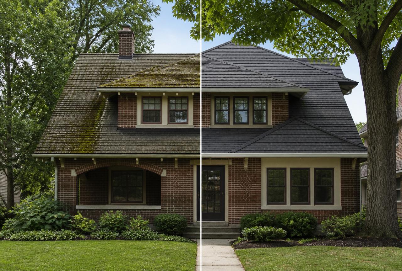Roof Replacement before and after in Colorado