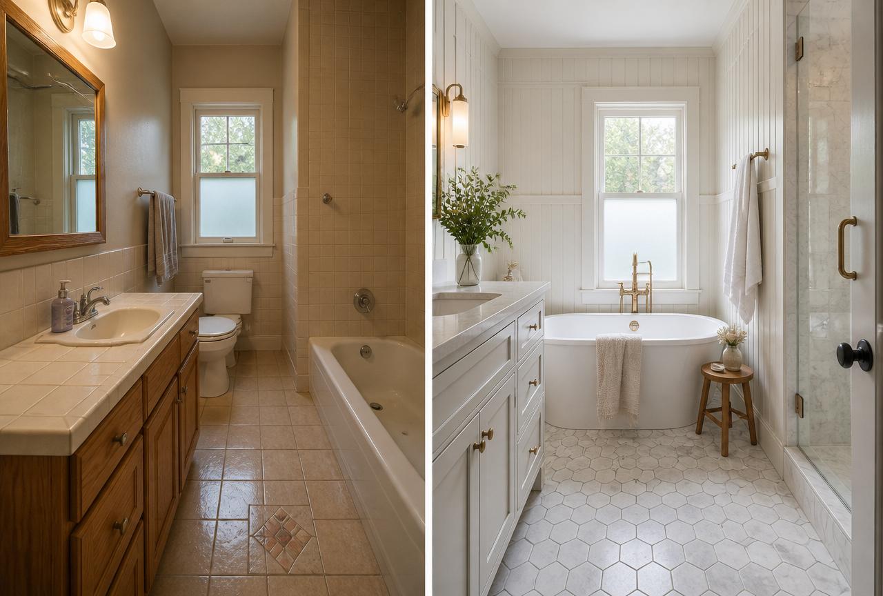 Bathroom Makeover before and after in Georgia