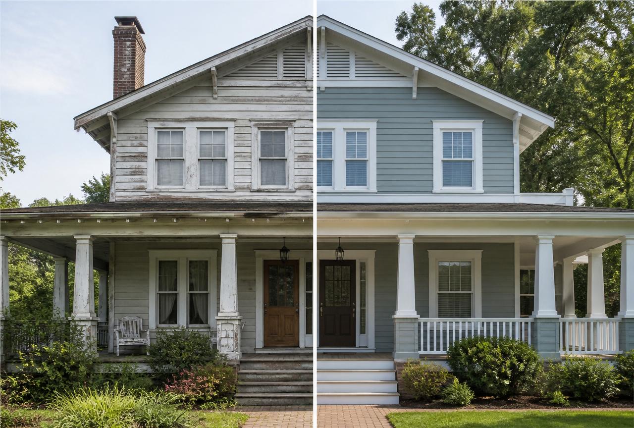 New Siding before and after in Georgia