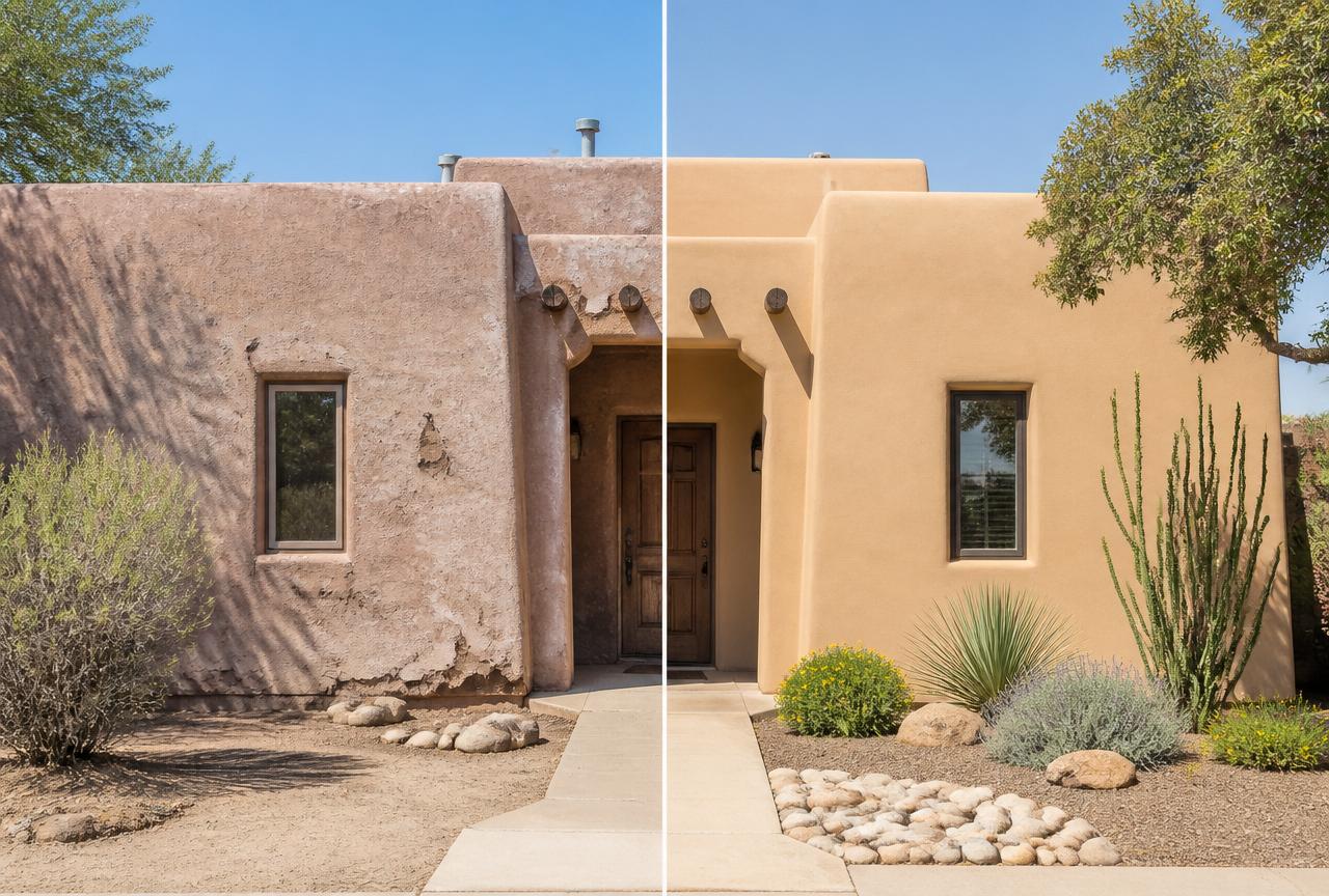 New Siding before and after in Nevada